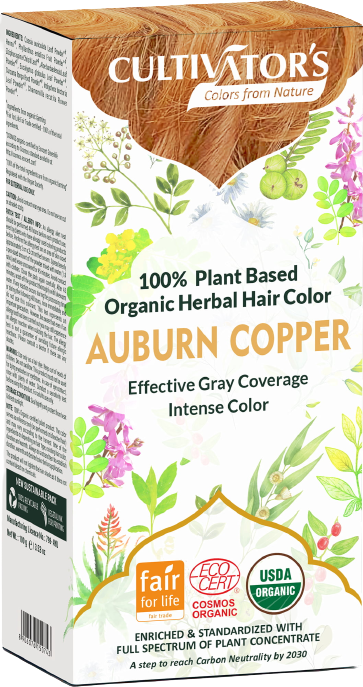 Cultivators Organic Hair Dye with Herbs 100 gr Auburn Copper