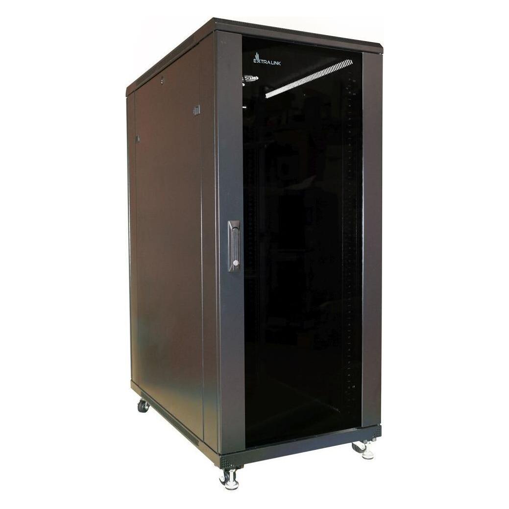 Extralink 27U 1000mm floor cabinet black (27 HE, 19 Zoll Rack) (EX.11359)