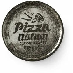 6x Pizzateller Recipe Collection Schwarz, Schwarz, ⌀310mm, Porzellan