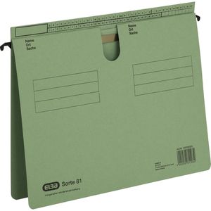 Elba Hängehefter 100555353, Sorte 81, A4, variabel, grün, Karton, 50 Stück