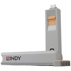 LINDY USB-C® Port Schloss Lindy - Schloss für USB-C-Port - orange 4er Set Orange Schlüsselschloss inkl. 1 Schlüssel 40428
