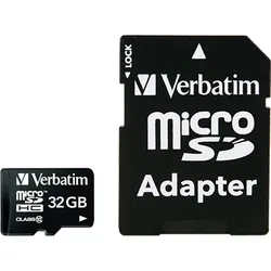 Verbatim 44083 Verbatim microSDHC          32GB Class 10 UHS-I incl Adapter
