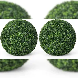 COSTWAY Buchsbaumkugel, 48 cm, Buchsbaumkugel, UV-beständig, Topiary Kunstpflanze, Deko-Pflanze, Künstliche Pflanzenkugel