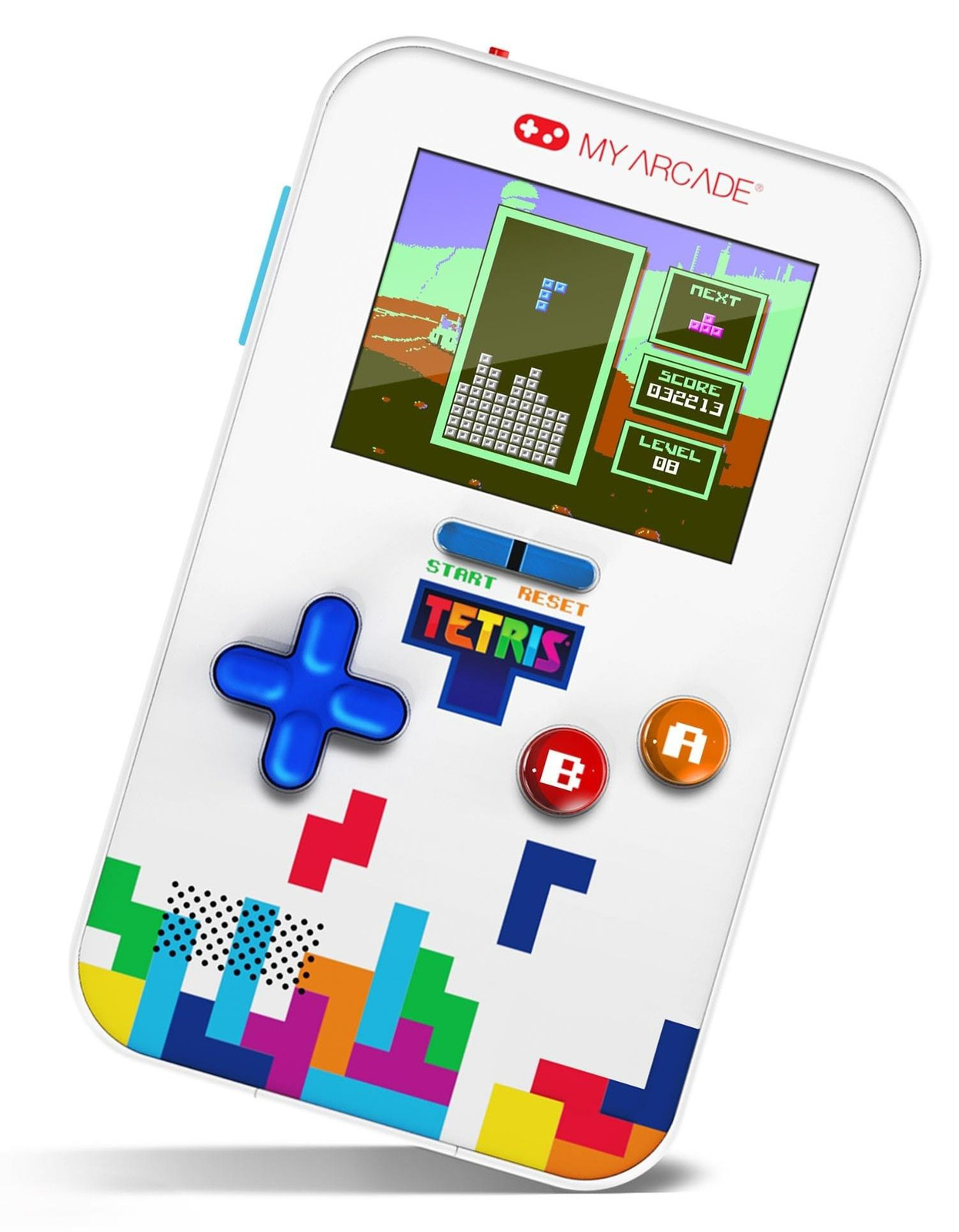 Selius Handheld Spelcomputer Tetris met 301 spellen en 2.5 inch scherm met USB-C voeding