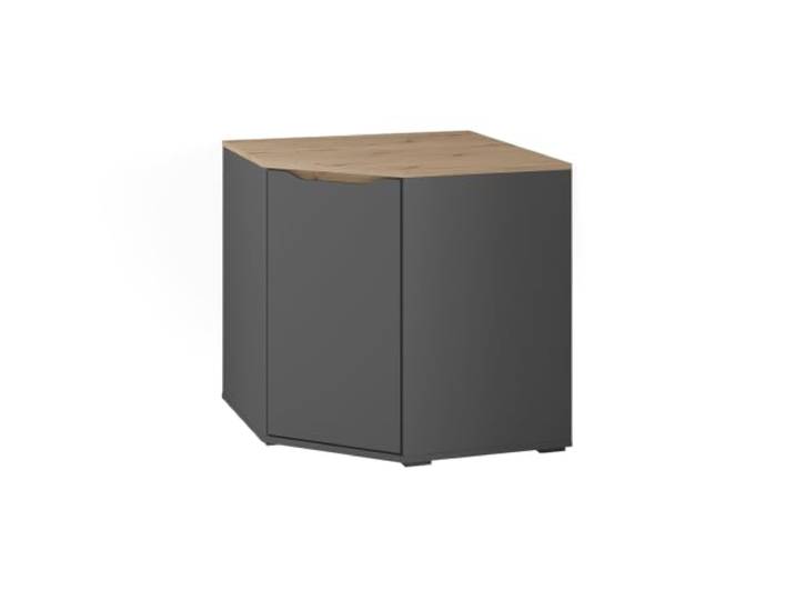Vicco Kommode Ruben, Anthrazit/Artisan-Eiche 77.9 x 77.9 cm