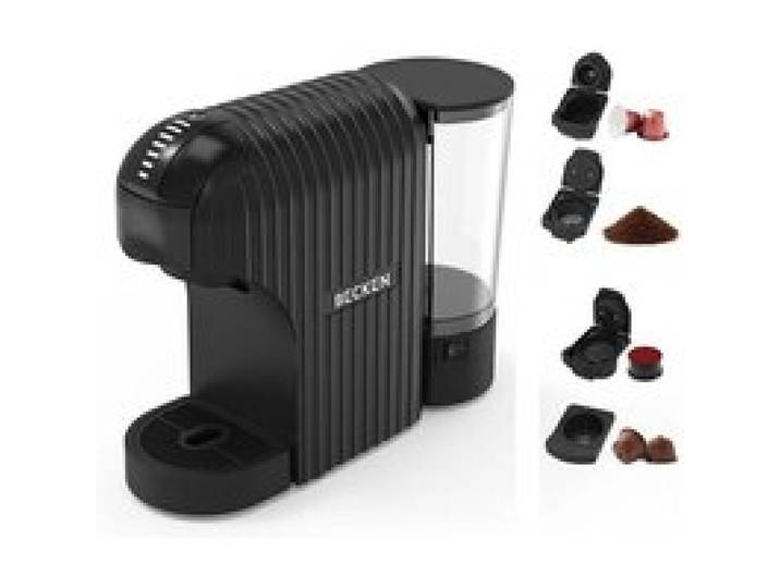 Machine à café multicapsules Becken BMCM9912 compatible Nespresso Dolce Gusto et café moulu noir pour maison