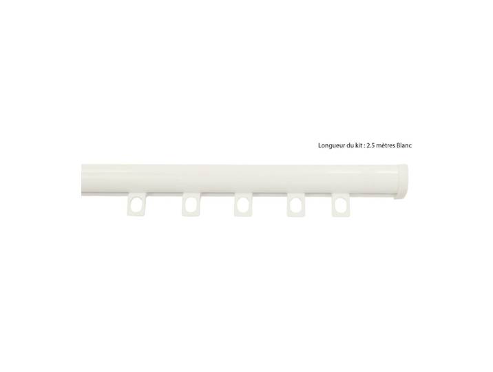Tringle rail pour rideau L.2,50 m - Blanc
