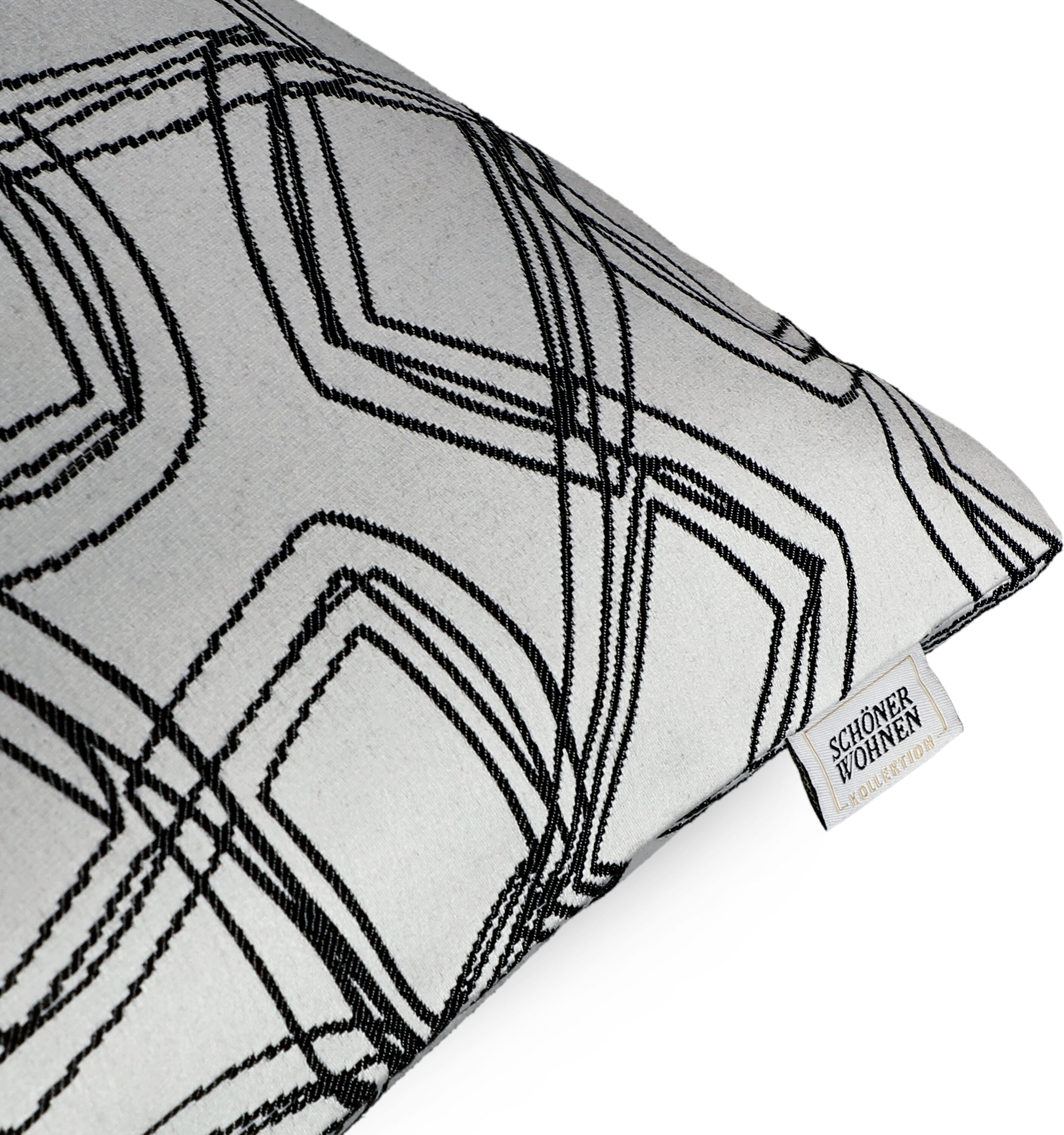 Dekokissen "Turn", grau, B:58cm L:38cm, Obermaterial: 100% Polyester, SCHÖNER WOHNEN-KOLLEKTION, Dekokissen_Sitzkissen_Kissenhüllen, Dekokissen, mit seidigem Charakter grau B/L: 58cm x 38cm, 1 Stk.