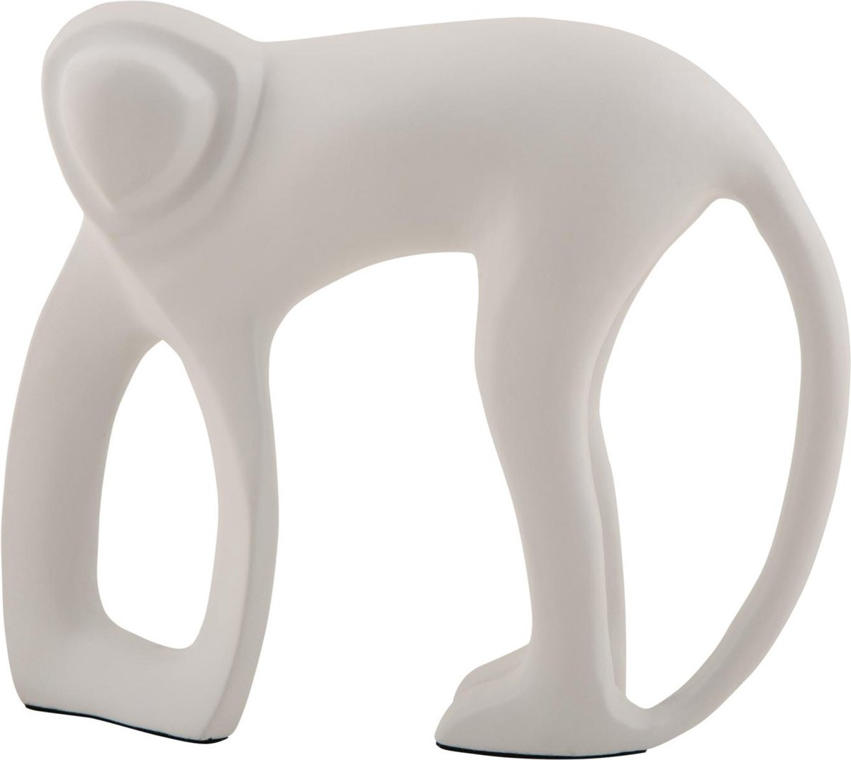 Present Time Ornament Monkey Wit Aluminium Scandinavisch B/D/H: 17 x 5 x 15 cm