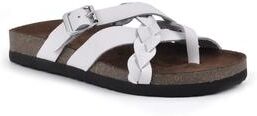 Women's Harrington Leather Sandal by White Mountain in White Leather (Size 5 M)
