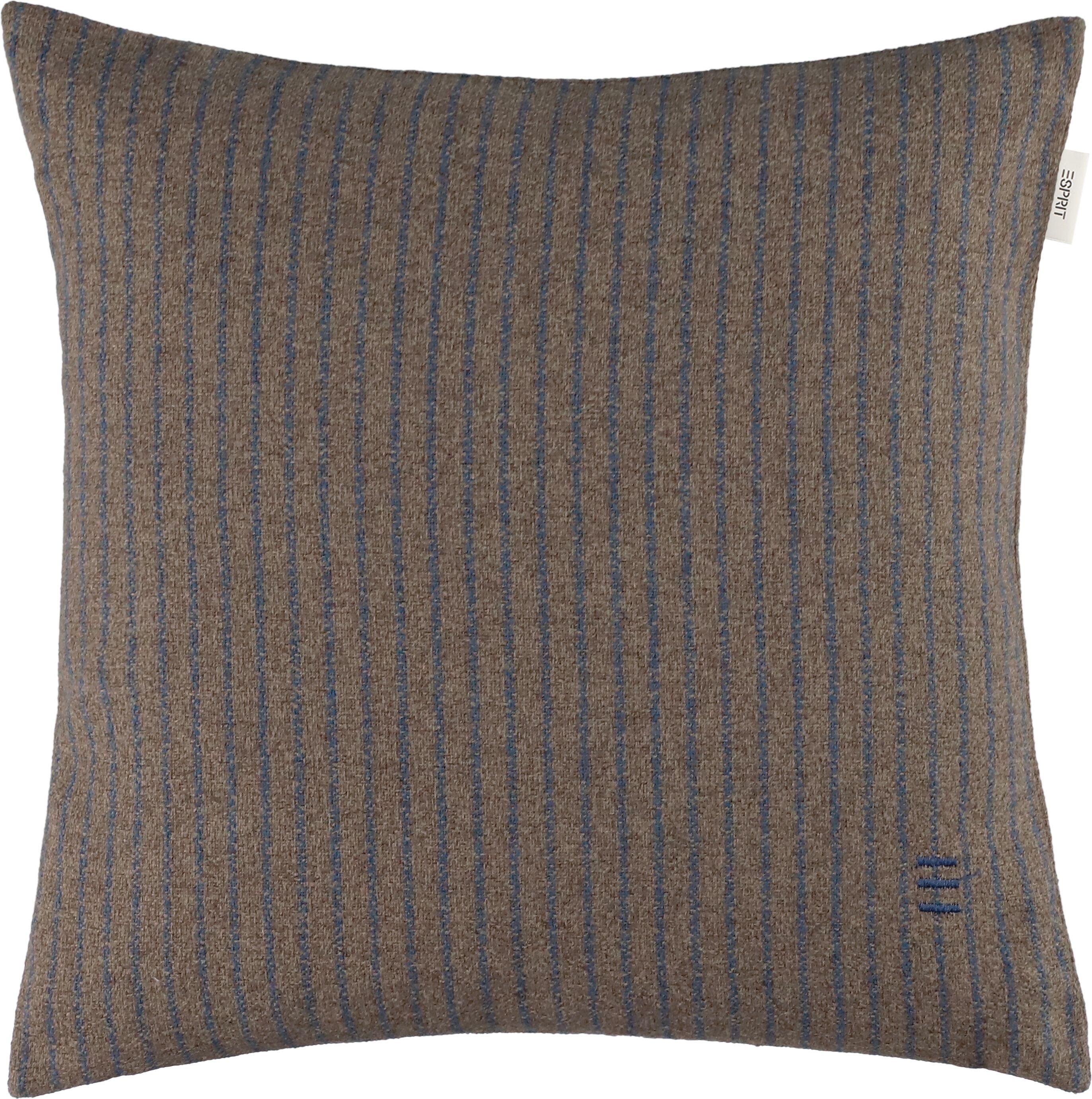 Dekokissen ESPRIT "Fun", braun (braun, unifarben), B:38cm H:0,5cm L:38cm, Polyester, Dekokissen_Sitzkissen_Kissenhüllen, Dekokissen braun, unifarben B/L: 38cm x 38cm, 1 Stk.