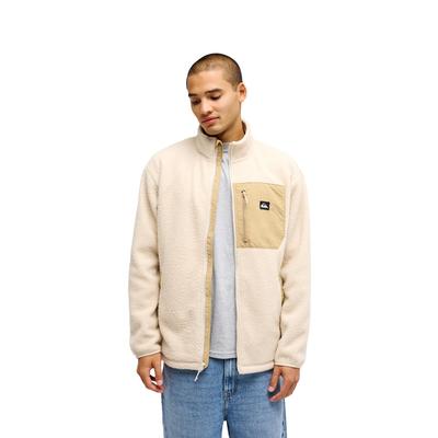 Fleecejacke QUIKSILVER "Clean Coast", Herren, Gr. XL, beige (peyote), Obermaterial: 100% Polyester., Jacken Fleecejacke