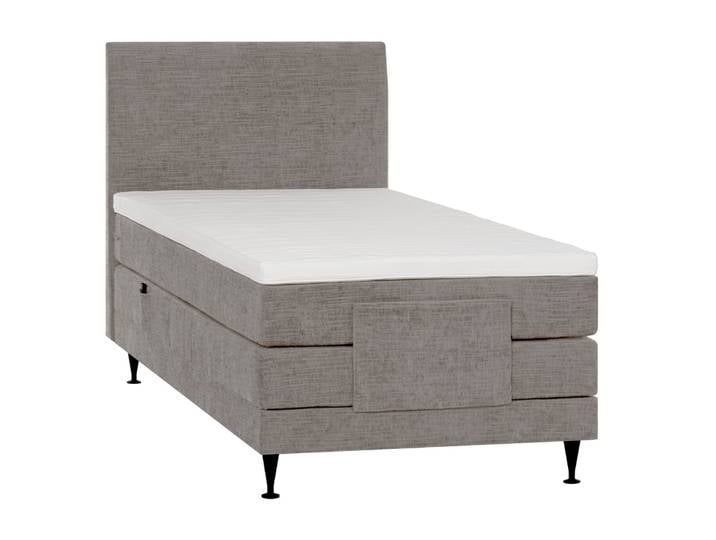Welnova Boxspringbett UTAH, grau, Stoff
