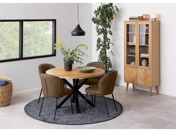 Table Holcot 120 cm Ø 120cm Marron