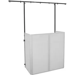 Omnitronic Set Compact Mobile DJ Stand inkl. Cover + Überbaurahmen, DJ Möbel, Mehrfarbig, Schwarz