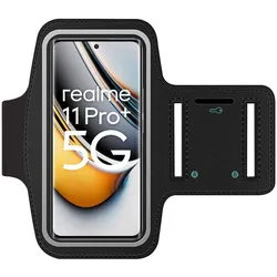 SmartFitness Realme 11 Pro+ Handy Sport Armband, Smartphone Sportarmband, Schwarz