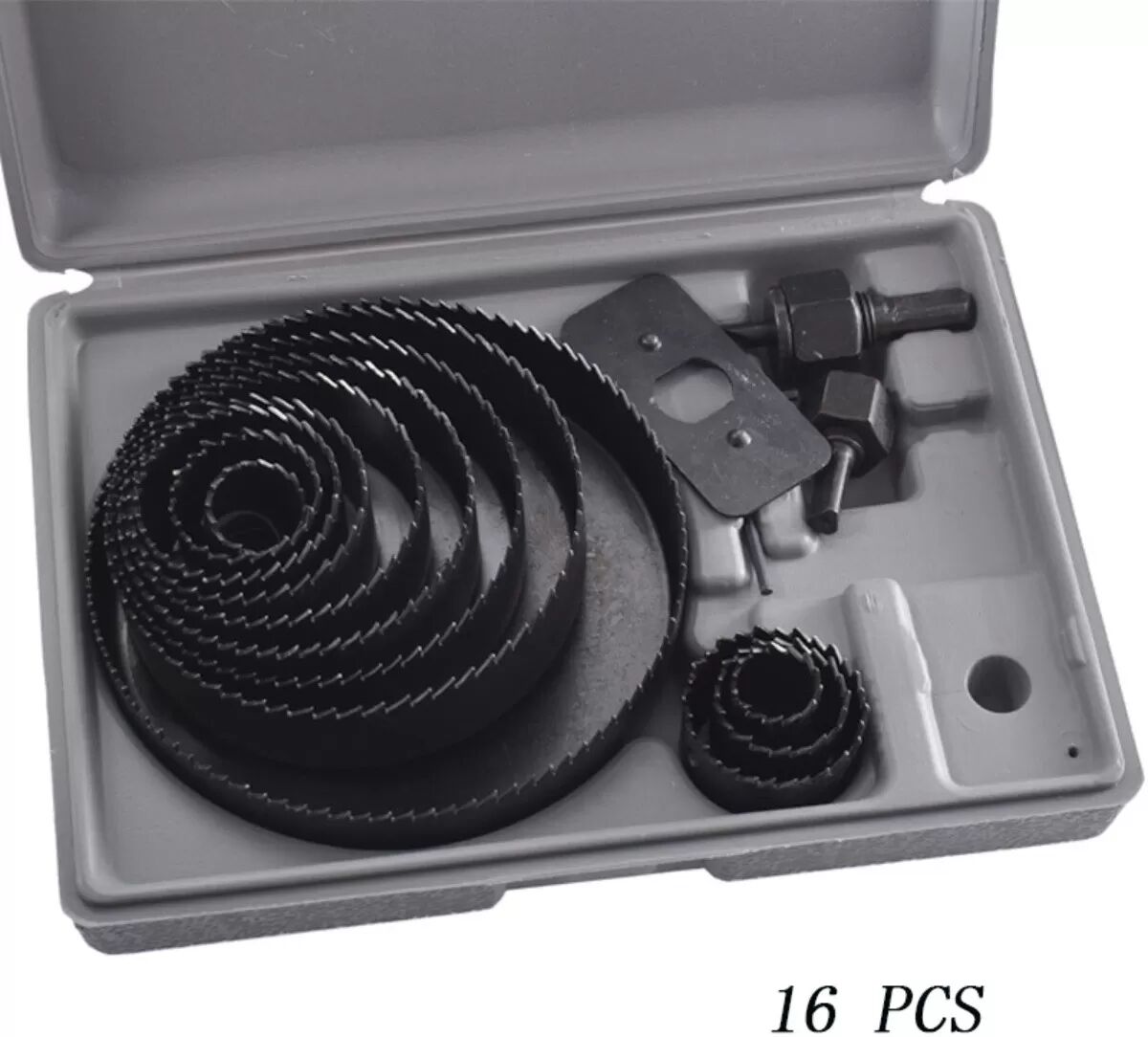 INF 16-teiliges Kohlenstoffstahl-Lochsägen-Set – Holzbearbeitungs-Lochschneider-Bohrer-Set