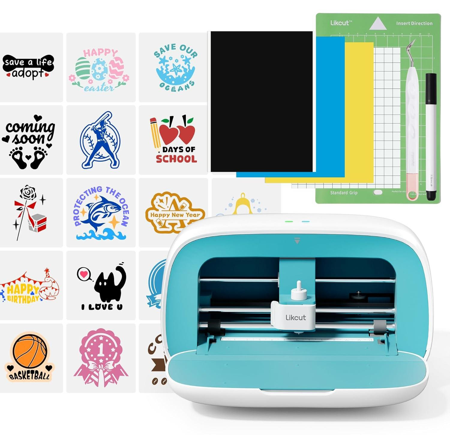 Selius Mini-snijplotter Blauw inclusief beginnersset