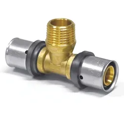 Pressfitting T-Stück 26 x 3 - 1/2" AG