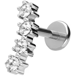 Titan Labret mit Push Fit 4 EINGEFASSTE KRISTALLE