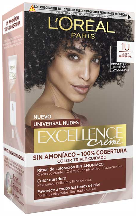 L'Oréal Paris Excellence Universal Nudes Triple Coloration 1U Black