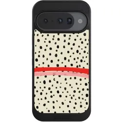Nivocase Hülle für Google Pixel 10 Handyhülle NIVOcore Case Schwarz Kunst Punkte Streifen (Google Pixel 10), Smartphone Hülle, Schwarz