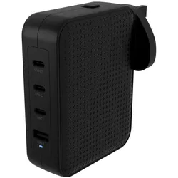 Targus 145W GAN CHARGER - BLACK (145 W, 4 Ports), USB Ladegerät, Schwarz