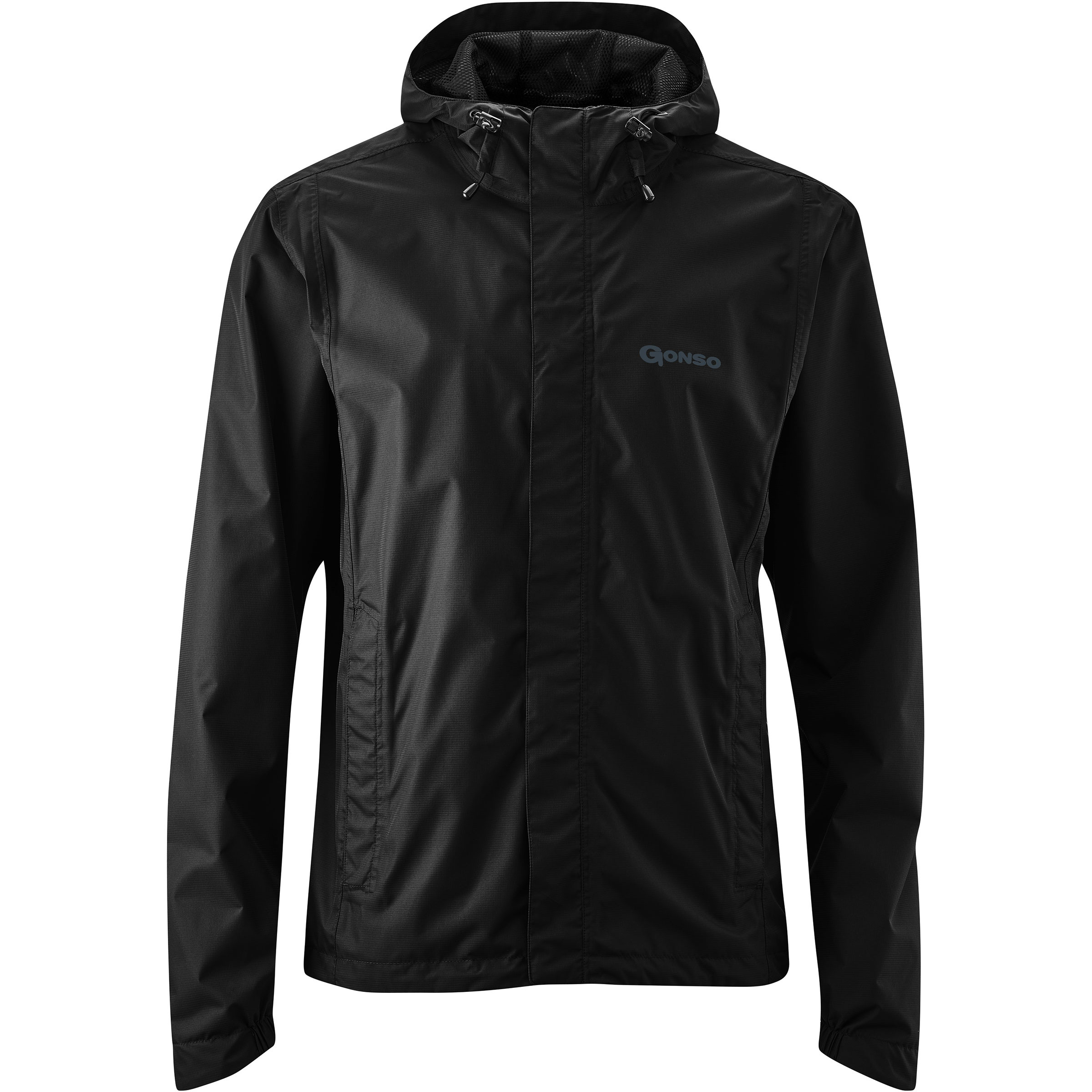 Gonso Save Light Herren Regenjacke schwarz Größe XL Mountainbike | Gravel Wasserdicht Wasserabweisend