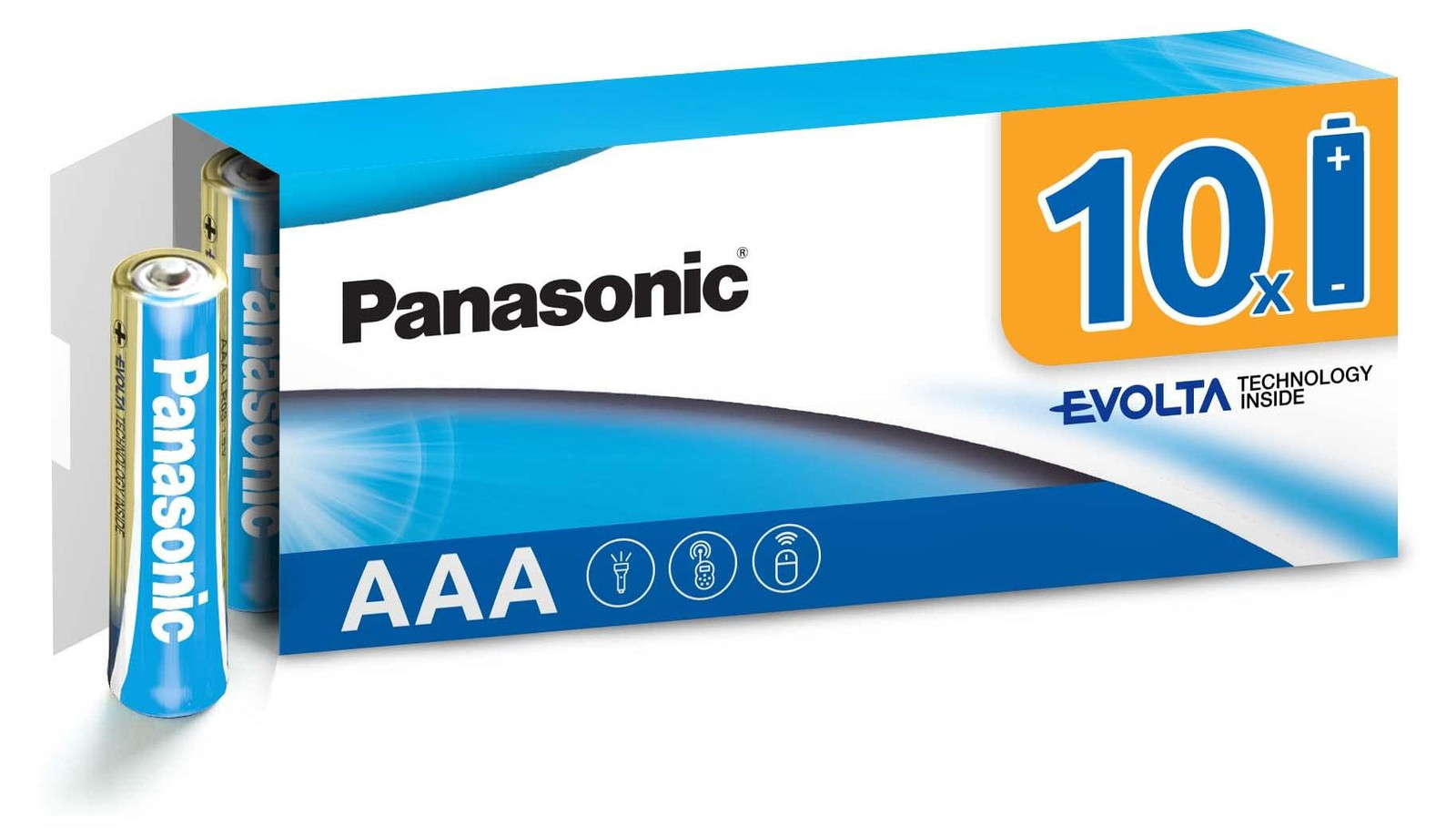 Panasonic AAA-batterijen met EVOLTA-technologie, 10 stuks, alkalische batterijen, type A