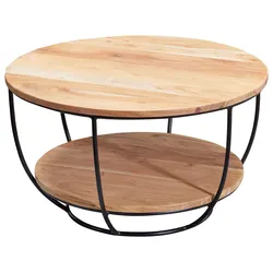 Couchtisch "WL5.957" , Ø ca. 60 cm, aus Akazie