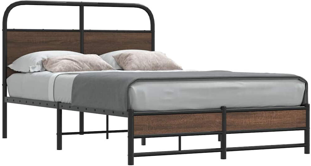 Borough Wharf Anahli Bed Frame Brown Oak 120 x 190 cm