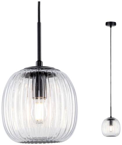 Paulmann Ruya 71147 Pendelleuchte E14 Glas, Schwarz (matt)