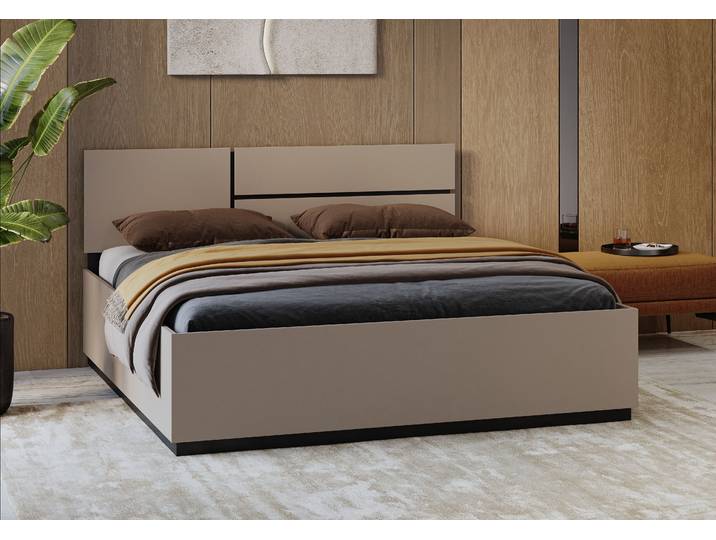Bett GOODPRODUCT Cross, moderner Bettrahmen , braun (congo, congo, schwarz, congo), B:164cm H:91cm L:205cm, Betten, Bett, Doppelbett in zwei Grössen, stabiles Bettgestell