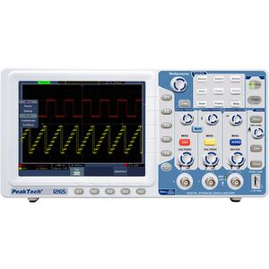 PeakTech Oszilloskop P 1265, 2 Kanäle, mit USB-A , 250 MSa/s, Tischoszilloskop, mit Software & 8 Zoll TFT-Display, 30 MHz