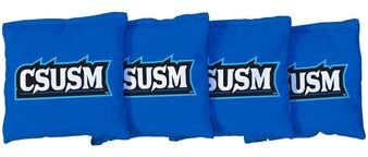 Skip's Garage Cal State San Marcos Cougars Blue Cornhole Bags