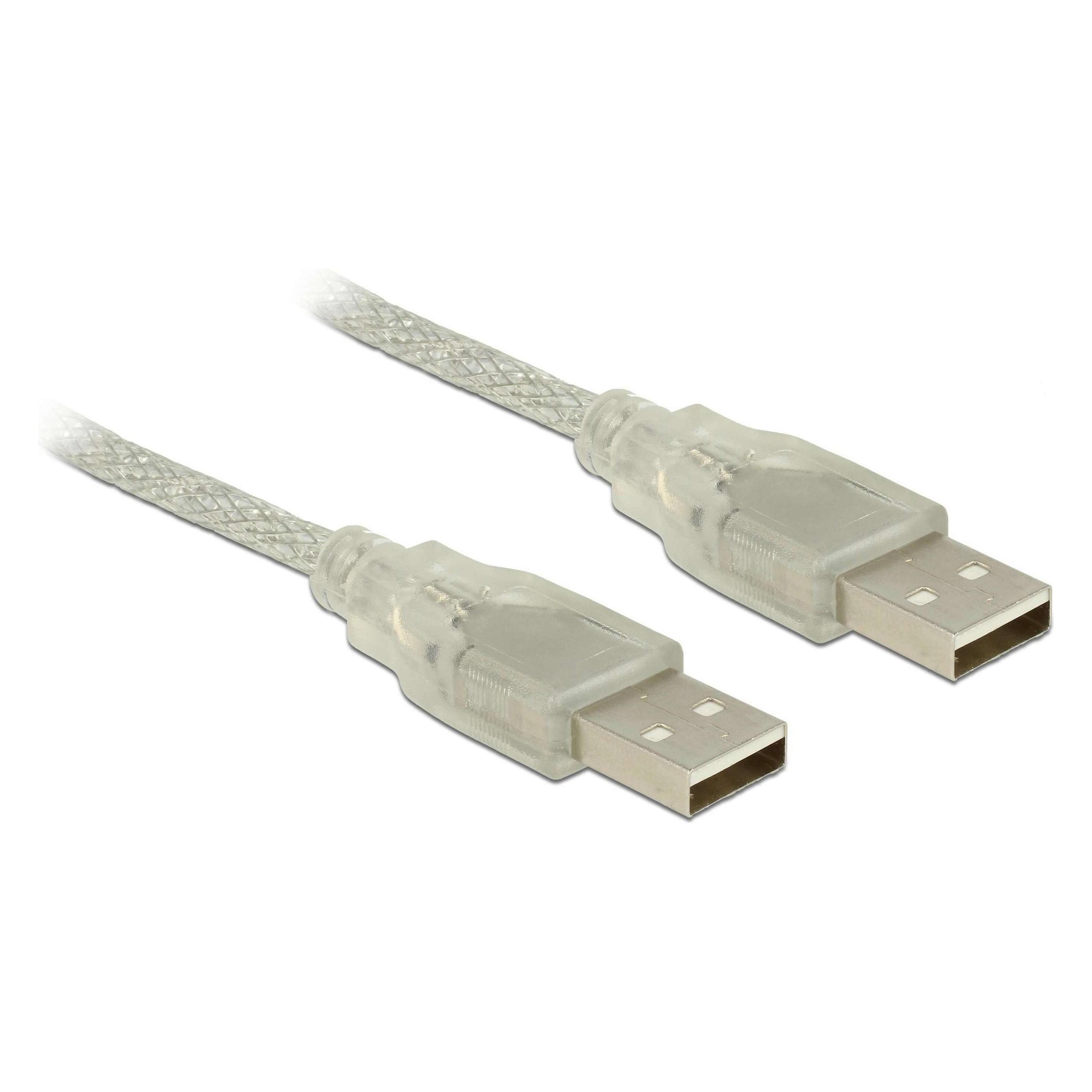 Delock Kabel USB Typ-A Stecker USB Typ-A Stecker 1 m tra (1 m, USB 2.0) (83887)