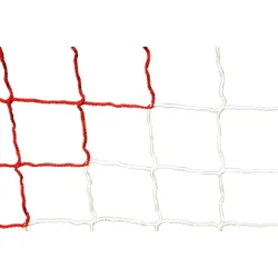 Powershot Fußballnetz - 11er Tor - Europäisch, 7,32 x 2,44 Meter - 4mm Weiß/Rot