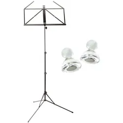 K&M 101 Notenständer Schwarz mit 10 Magnete, Notenständer, Schwarz