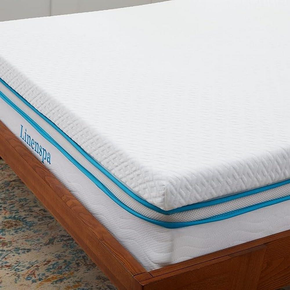 Dripio Matras voor volwassenen van gel-geheugenschuim, wit, B: 160 cm, D: 190 cm, H: 7,5 cm