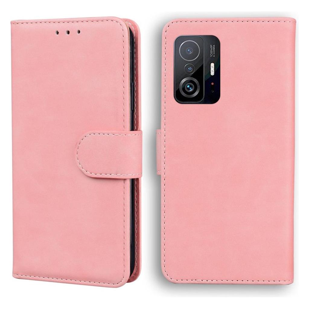 Cover-Discount Xiaomi 11T - Leder Etui Hülle rosa (Xiaomi 11T, Xiaomi 11T Pro) (101912726C)
