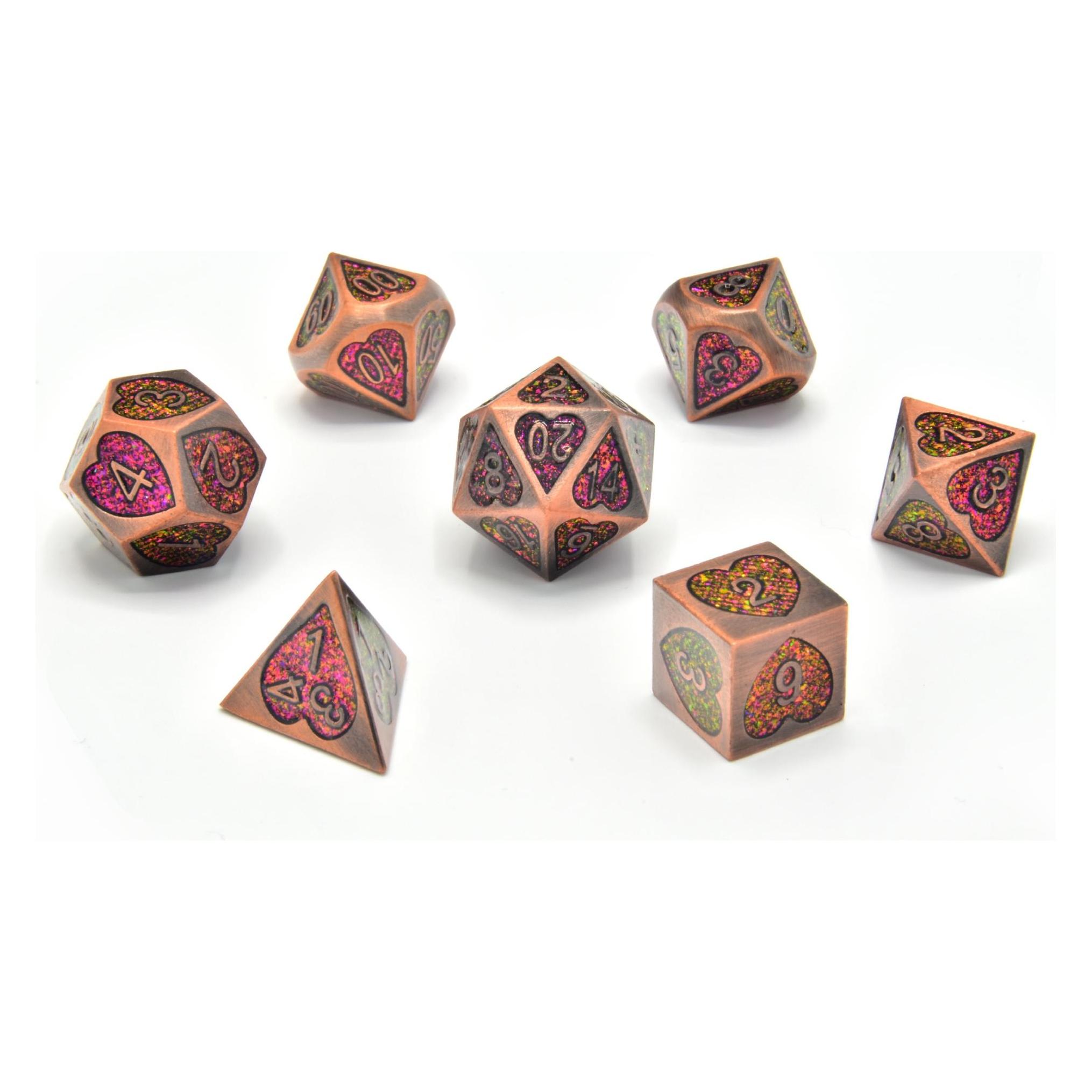 Glass Staff Romance Rune Metal RPG Dice Set (69209647)