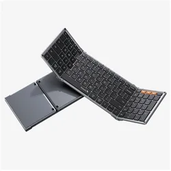 ProtoArc Faltbare Tastatur (US, Kabellos), Tastatur, Grau