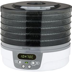H.Koenig Dörrautomat DSY700, 250 Watt, 5 Etagen, für Fleisch und Obst, Durchmesser: 32cm
