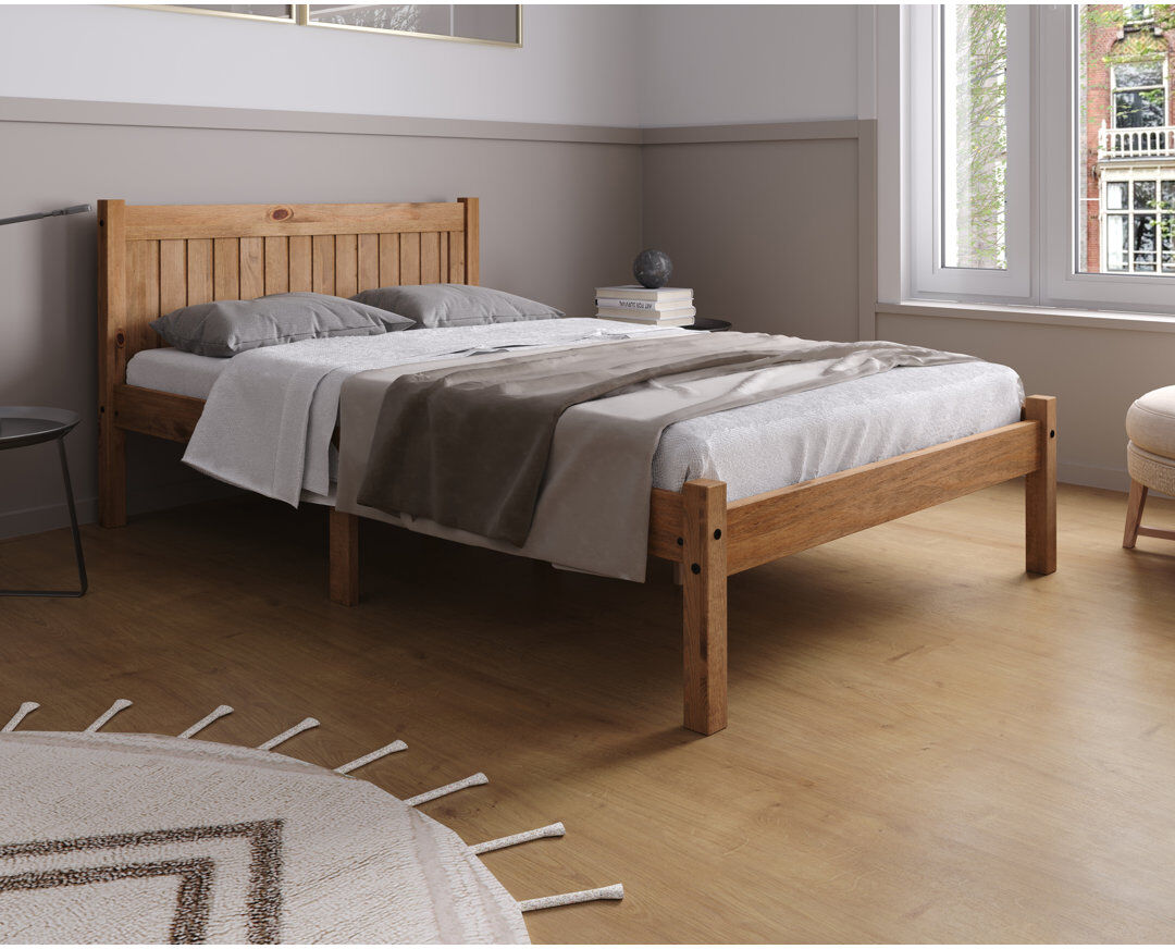 Brambly Cottage Burrillville Platform Bed Waxed Pine Small Double (4')
