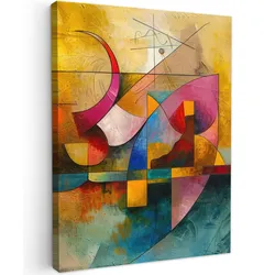LEINWANDBILD Kunst - Abstrakt - Modern Wandbild Wohnzimmer 60x80 cm