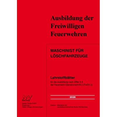 Maschinist für Löschfahrzeuge, Taschenbuch von , Neckar-Verlag GmbH, 978-3-7883-8966-6