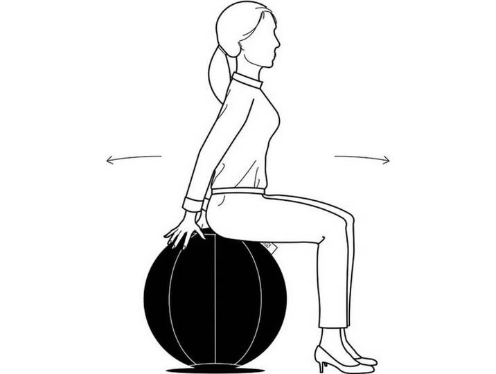 NOVUS Bürostuhl Sitzball Pila 65cm braun