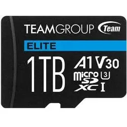 Team Electronic ELITE A1 Flash-Speicherkarte (SD-Adapter inbegriffen) (1000 GB, microSDXC, U3, UHS-I), Speicherkarte, Schwarz