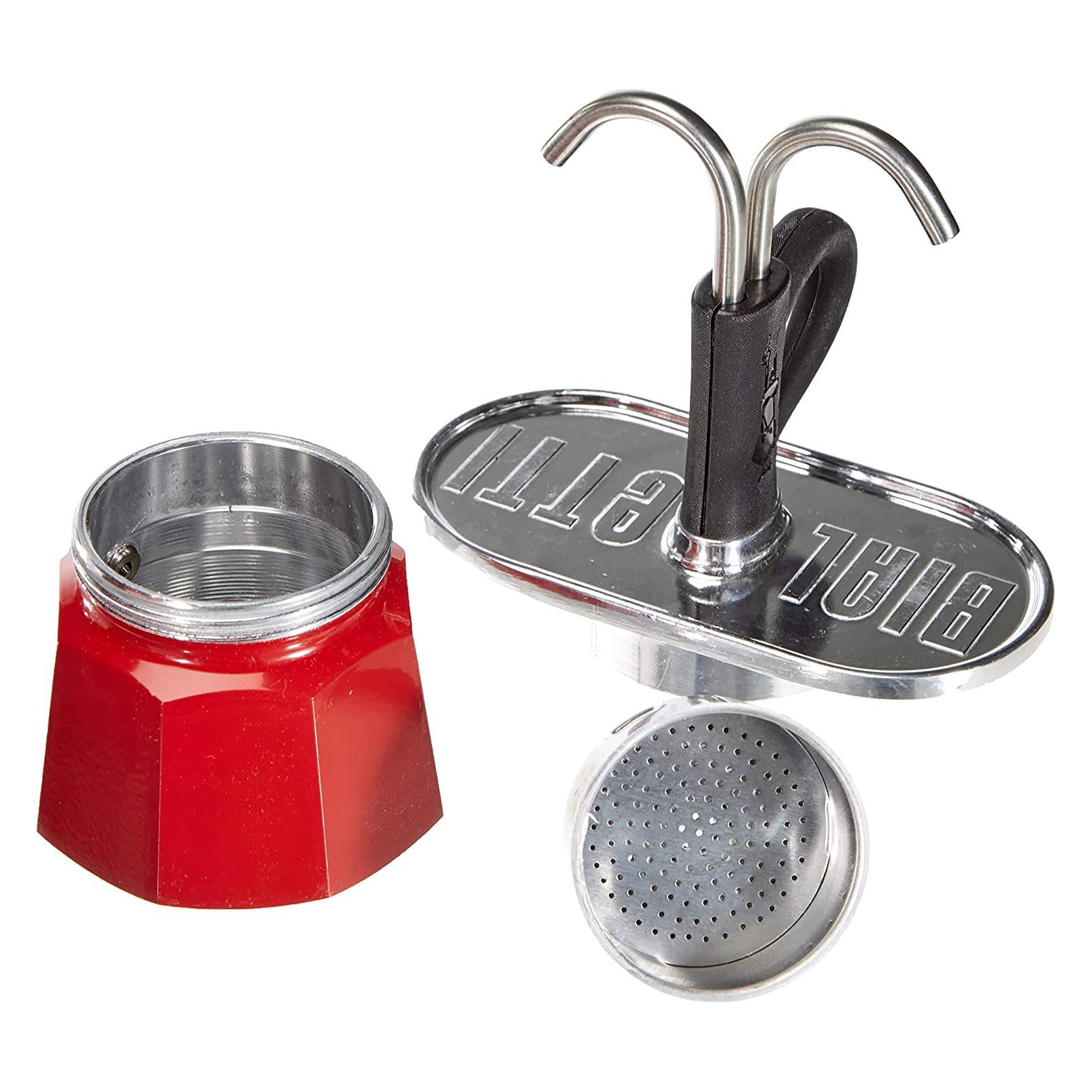 Bialetti Mini Express Kaffeemaschine rot 2tz + 2 Tassen (2 Tassen) (7303)