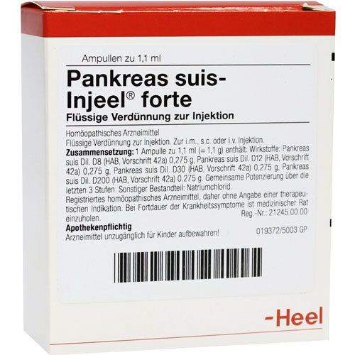 Pankreas Suis Injeel Ampullen 100 St